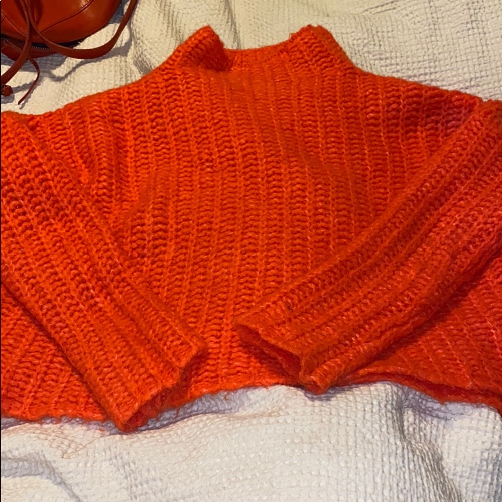 Aerie red turtleneck sweater